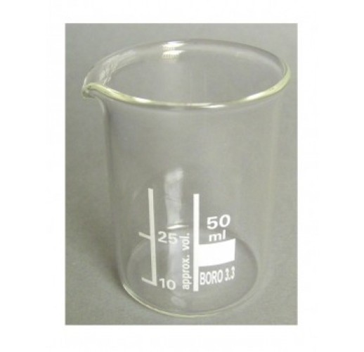 Becherglas Borosilikatglas 3 3 niedrige Form 50 ml mit Teilung und Ausguss