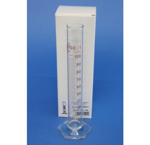 Messzylinder aus Glas 100ml hohe Form Klasse B Borosilikatglas