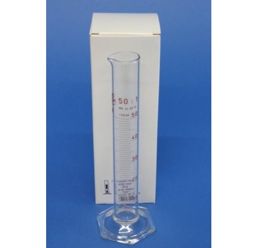 Messzylinder aus Glas 50ml hohe Form Klasse B Borosilikatglas
